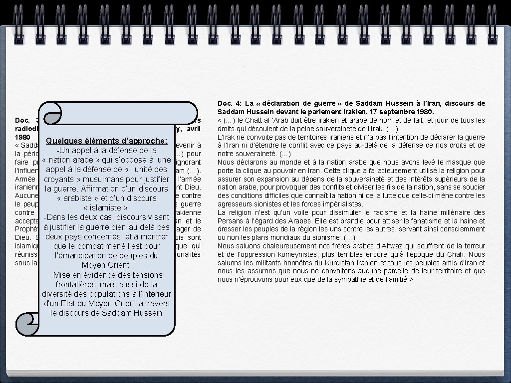 Doc. 3: L’opposition iranienne à l’Irak : Discours radiodiffusé de l’Ayatollah Ruhollah Khomeiny, avril