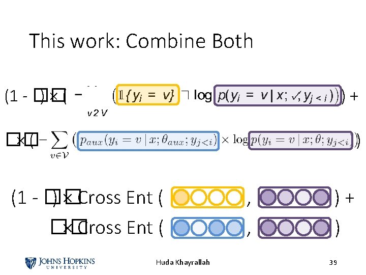 This work: Combine Both (1 - �� ) × ( ) + �� ×