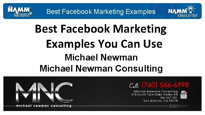 Best Facebook Marketing Examples You Can Use Michael Newman Consulting 