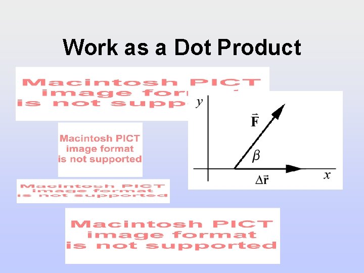 Work as a Dot Product 