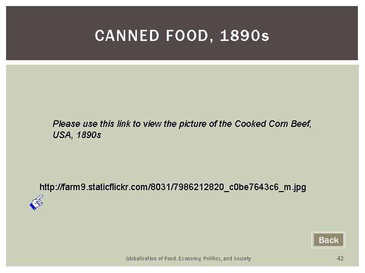 CANNED FOOD, 1890 s Please use this link to view the picture of the CANNED FOOD, 1890 s Please use this link to view the picture of the