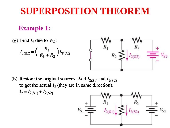 SUPERPOSITION THEOREM Example 1: 