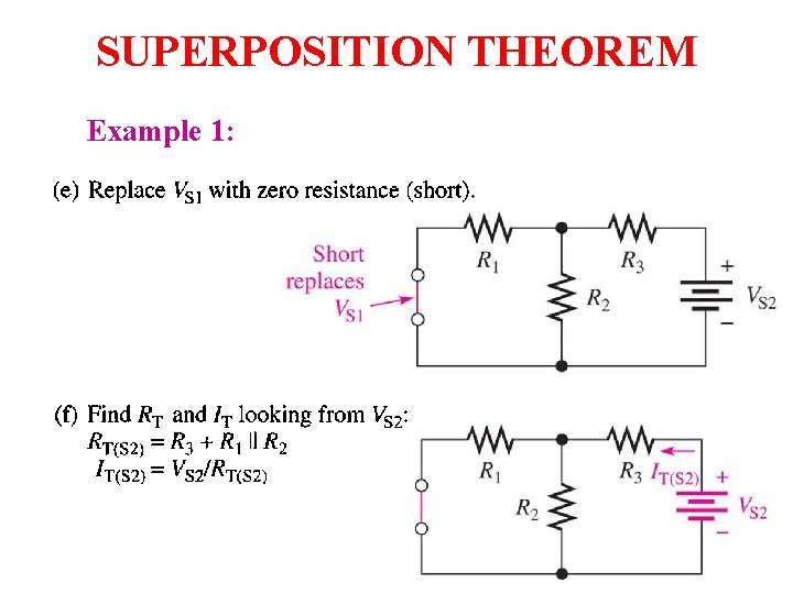 SUPERPOSITION THEOREM Example 1: 