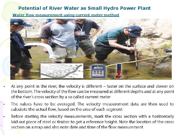 Potential of River Water as Small Hydro Power Plant Water flow measurement using current