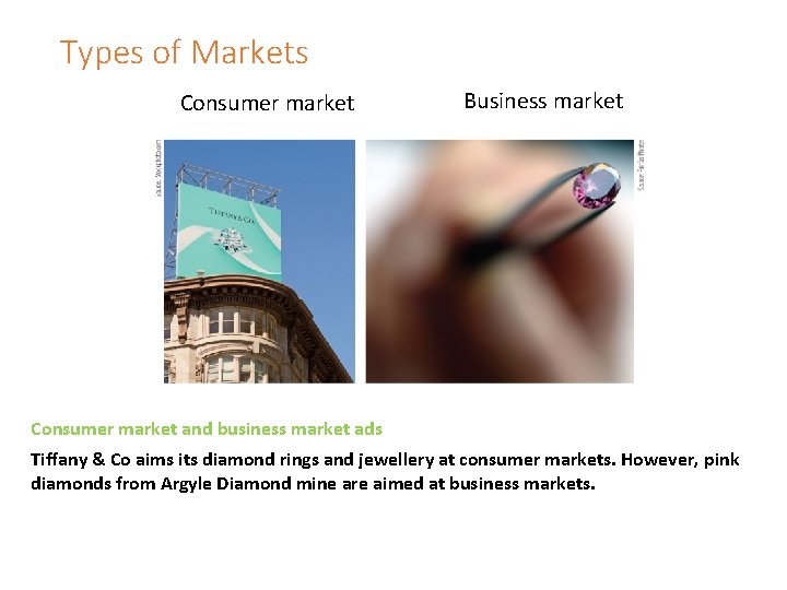 Types of Markets Consumer market Business market Consumer market and business market ads Tiffany
