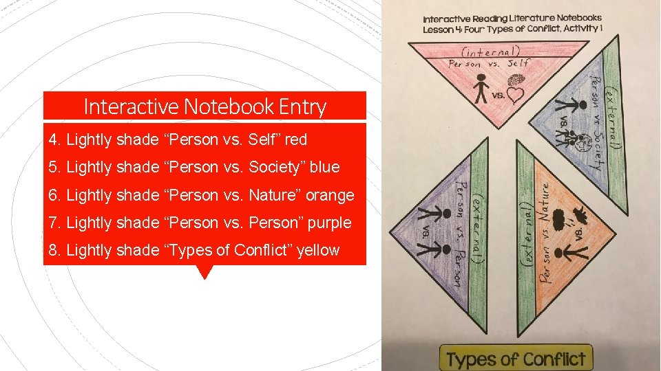 Interactive Notebook Entry 4. Lightly shade “Person vs. Self” red 5. Lightly shade “Person Interactive Notebook Entry 4. Lightly shade “Person vs. Self” red 5. Lightly shade “Person