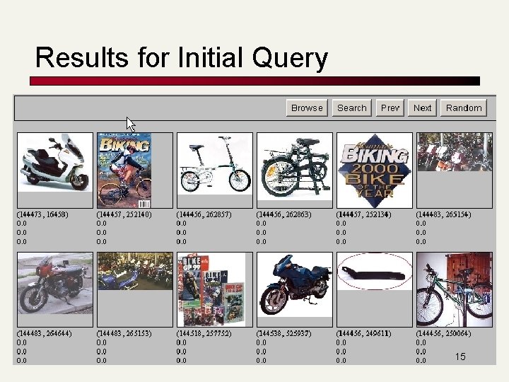 Results for Initial Query 15 