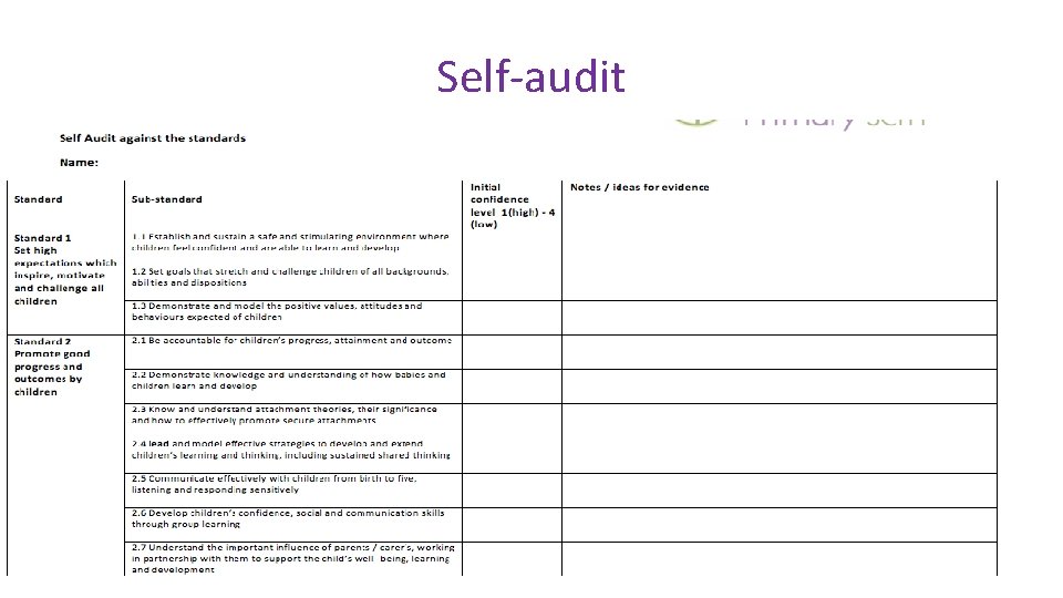 Self-audit 