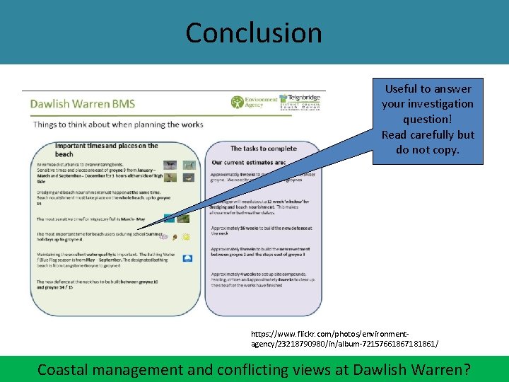 Conclusion Useful to answer your investigation question! Read carefully but do not copy. https: