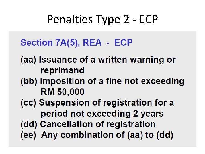 Penalties Type 2 - ECP 