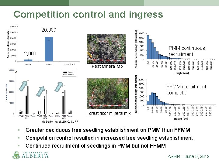 Competition control and ingress 20, 000 PMM continuous recruitment 2, 000 Peat Mineral Mix