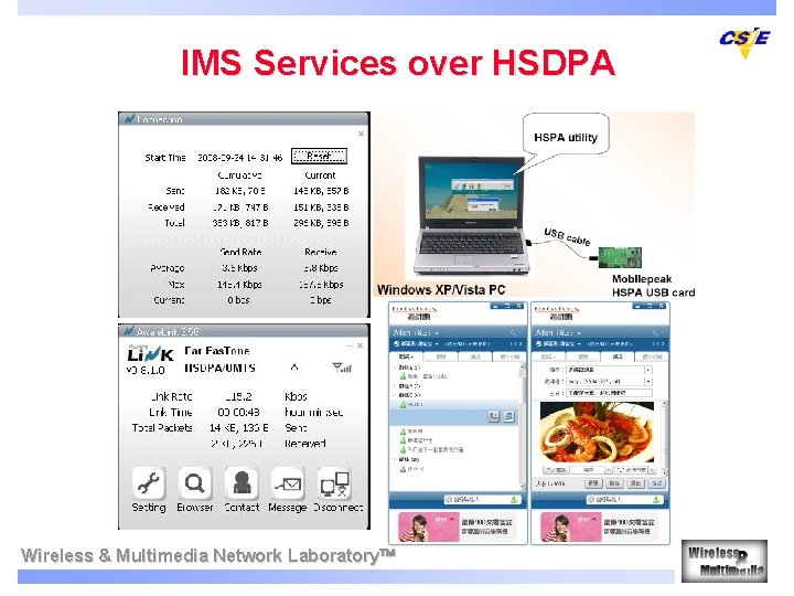 IMS Services over HSDPA Wireless & Multimedia Network Laboratory 