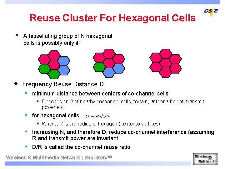 Reuse Cluster For Hexagonal Cells w A tessellating group of N hexagonal cells is