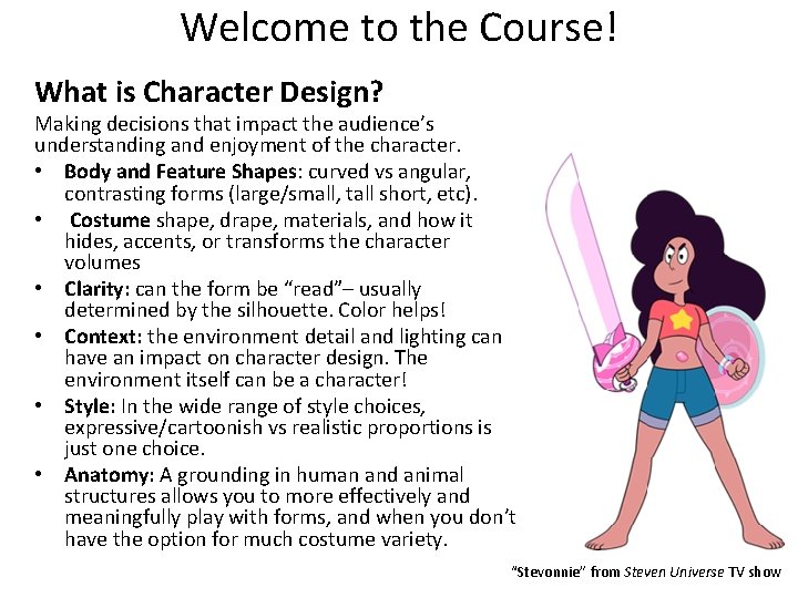 Welcome to the Course! What is Character Design? Making decisions that impact the audience’s