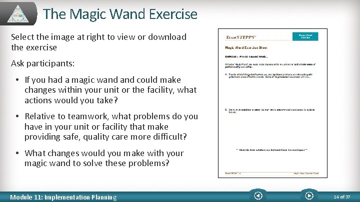 The Magic Wand Exercise Select the image at right to view or download the