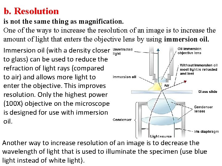 b. Resolution is not the same thing as magnification. One of the ways to b. Resolution is not the same thing as magnification. One of the ways to