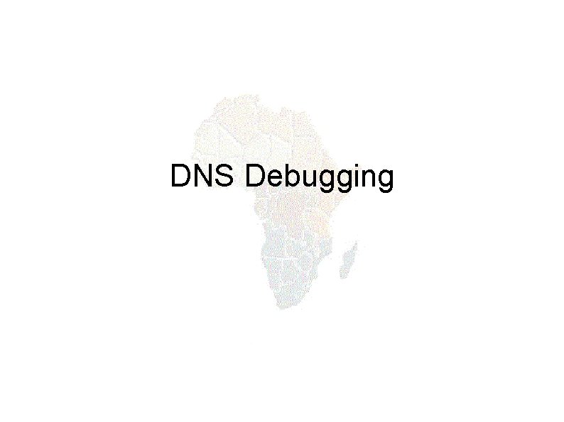 DNS Debugging 