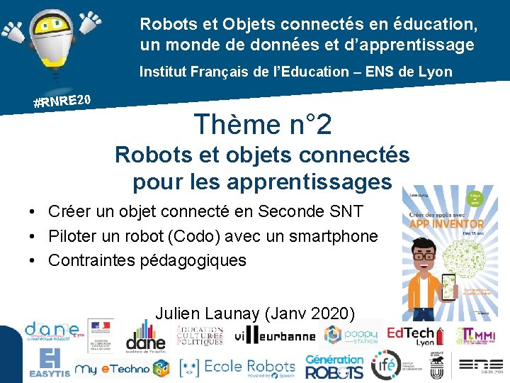 Robots et Objets connectés en éducation, un monde de données et d’apprentissage Institut Français