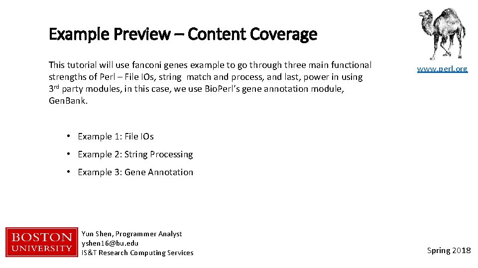 Example Preview – Content Coverage This tutorial will use fanconi genes example to go