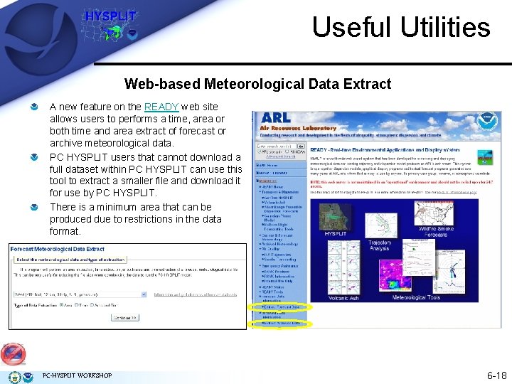 Useful Utilities Web-based Meteorological Data Extract A new feature on the READY web site