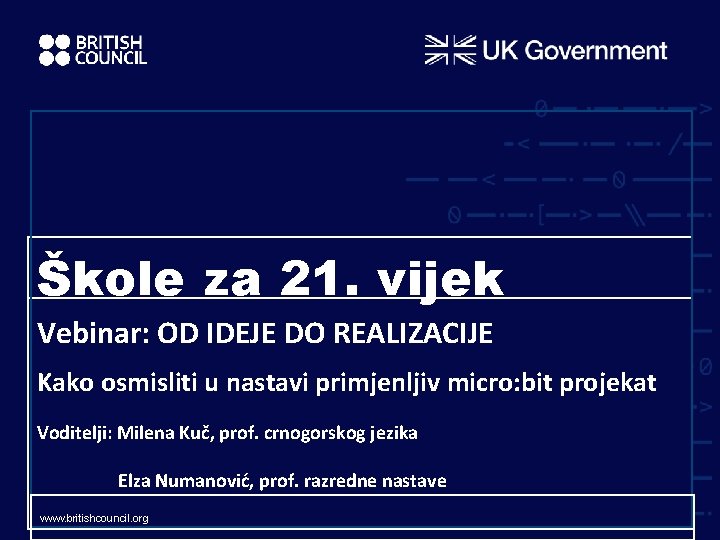 Škole za 21. vijek Vebinar: OD IDEJE DO REALIZACIJE Kako osmisliti u nastavi primjenljiv