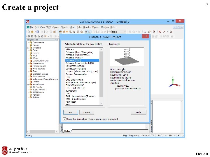 Emlab Unit 1 4 Linear wire antenna EMLAB 2 Simulation
