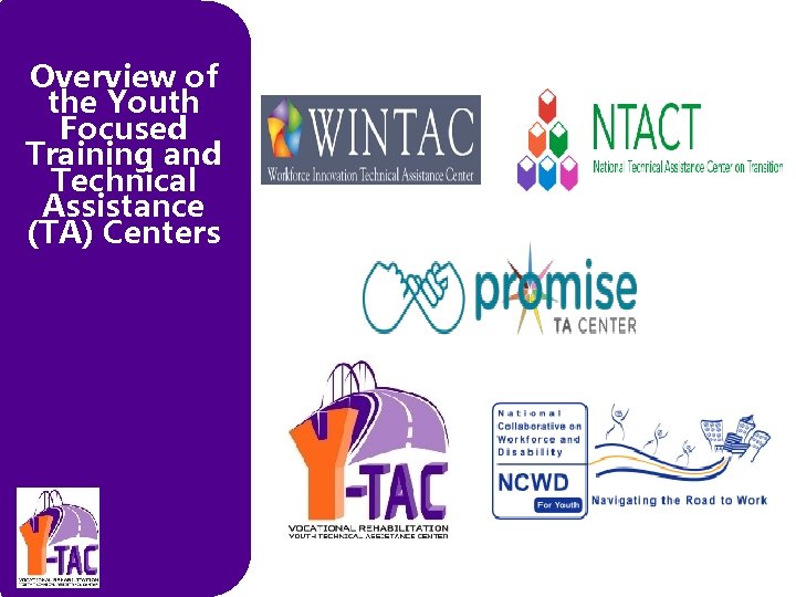 Overview of the Youth Focused Training and Technical Assistance (TA) Centers 