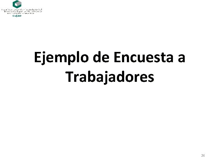 Ejemplo de Encuesta a Trabajadores 26 