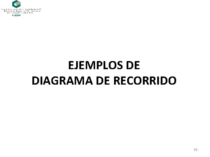 EJEMPLOS DE DIAGRAMA DE RECORRIDO 53 