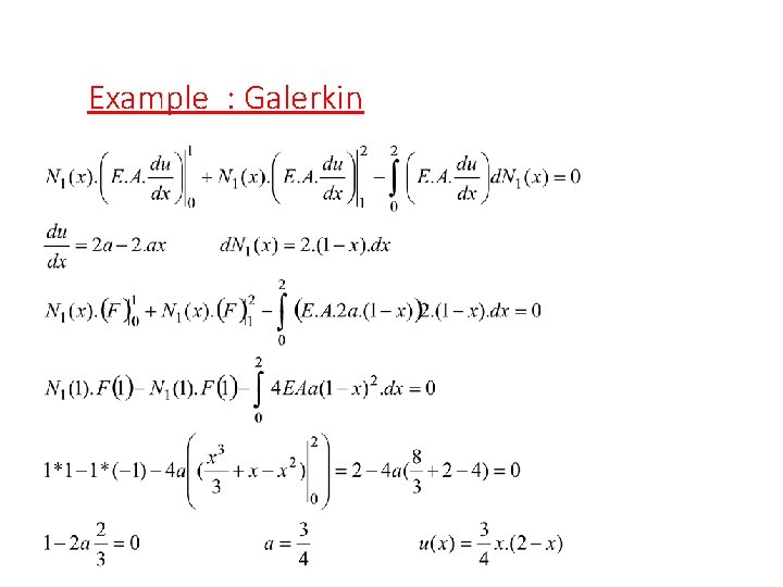 Example : Galerkin 
