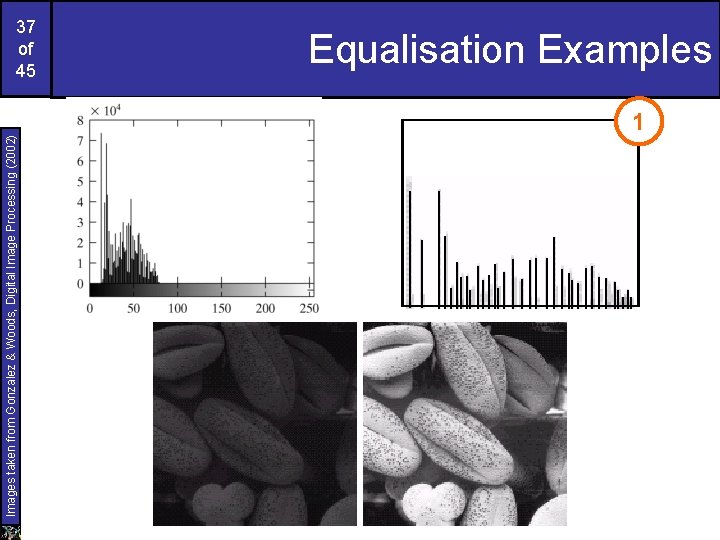 Images taken from Gonzalez & Woods, Digital Image Processing (2002) 37 of 45 Equalisation