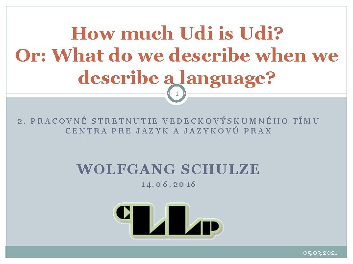 How much Udi is Udi? Or: What do we describe when we describe a