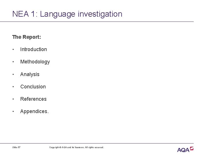 NEA 1: Language investigation The Report: • Introduction • Methodology • Analysis • Conclusion