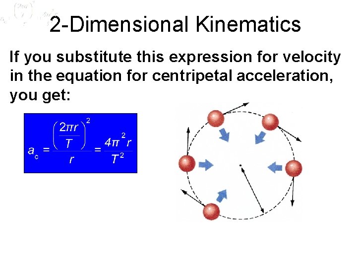 2 -Dimensional Kinematics If you substitute this expression for velocity in the equation for
