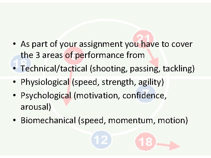  • As part of your assignment you have to cover the 3 areas