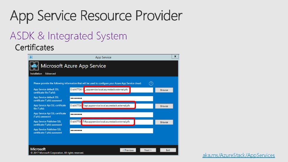 ASDK & Integrated System aka. ms/Azure. Stack/App. Services 