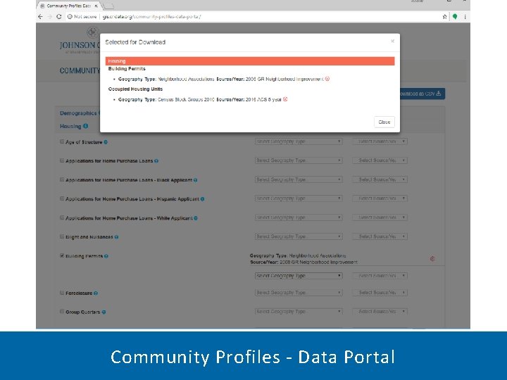 Community Profiles - Data Portal 