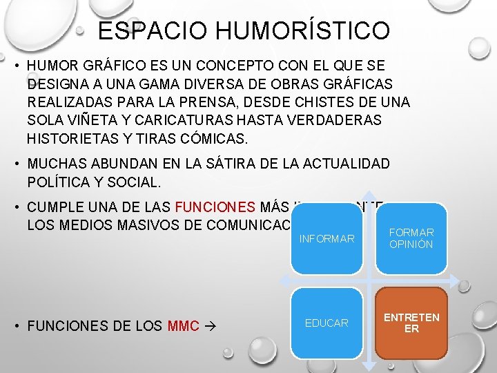 ESPACIO HUMORÍSTICO • HUMOR GRÁFICO ES UN CONCEPTO CON EL QUE SE DESIGNA A