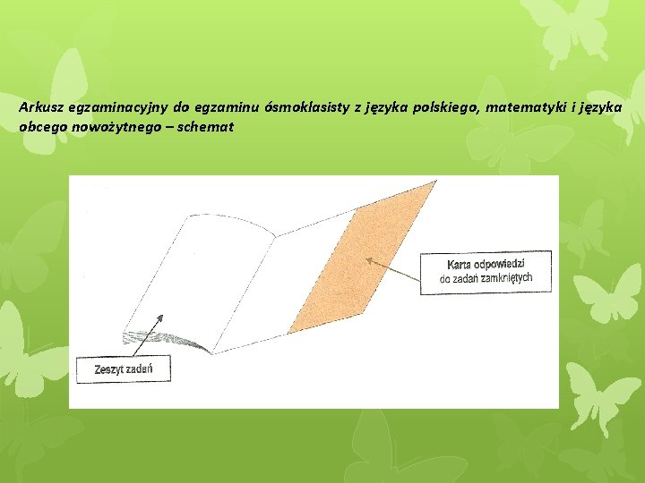 Arkusz egzaminacyjny do egzaminu ósmoklasisty z języka polskiego, matematyki i języka obcego nowożytnego –