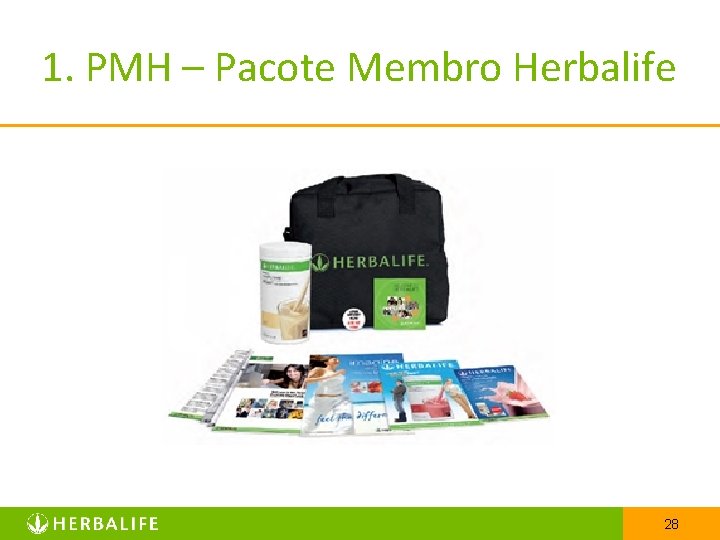 1. PMH – Pacote Membro Herbalife 28 