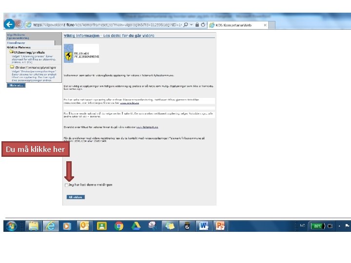 Du må klikke her 