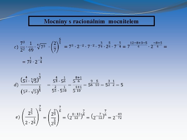 Mocniny s racionálním mocnitelem 