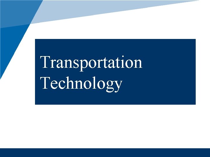 Transportation Technology 