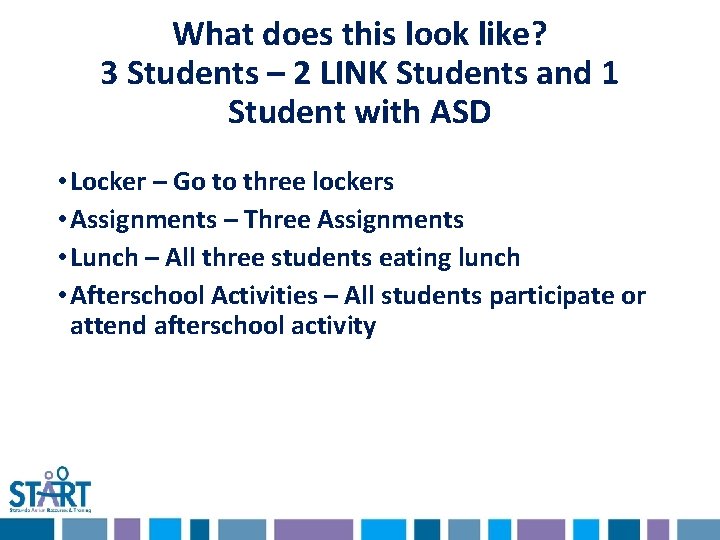 What does this look like? 3 Students – 2 LINK Students and 1 Student What does this look like? 3 Students – 2 LINK Students and 1 Student