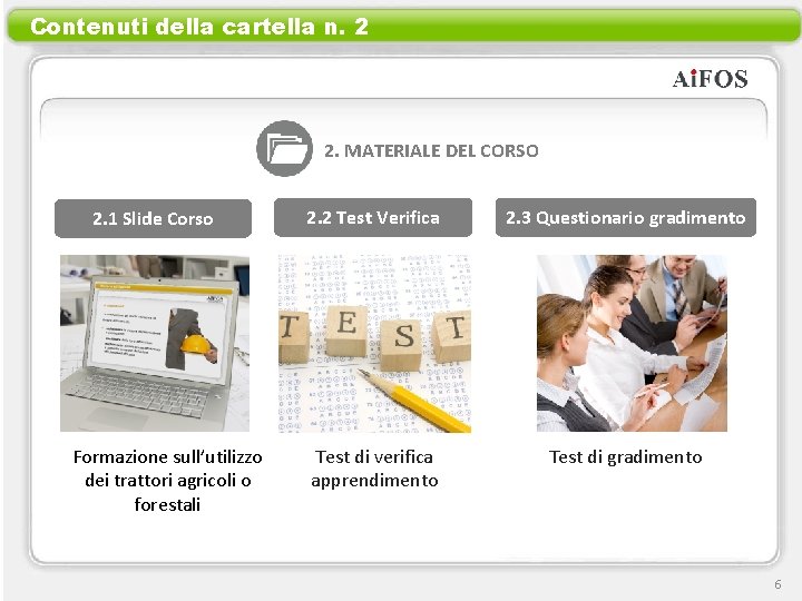 Contenuti della cartella n. 2 2. MATERIALE DEL CORSO 2. 1 Slide Corso Formazione