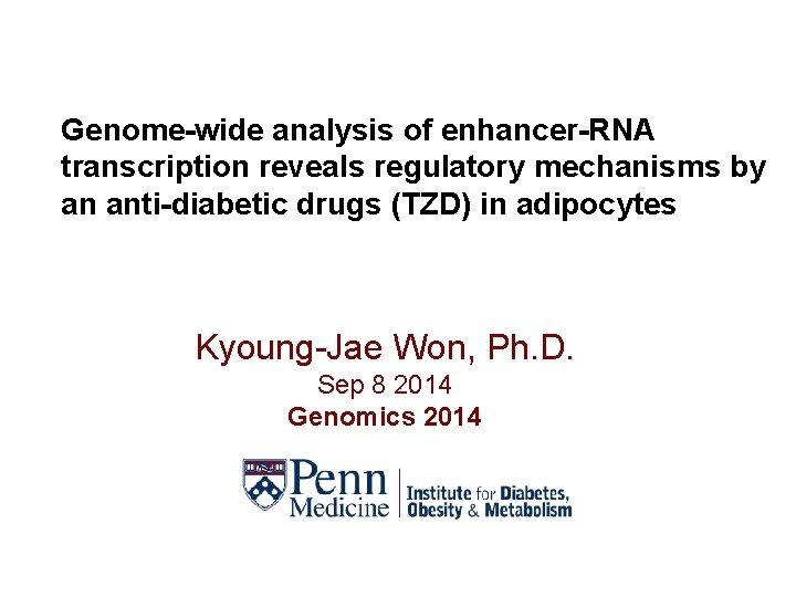 Genome-wide analysis of enhancer-RNA transcription reveals regulatory mechanisms by an anti-diabetic drugs (TZD) in