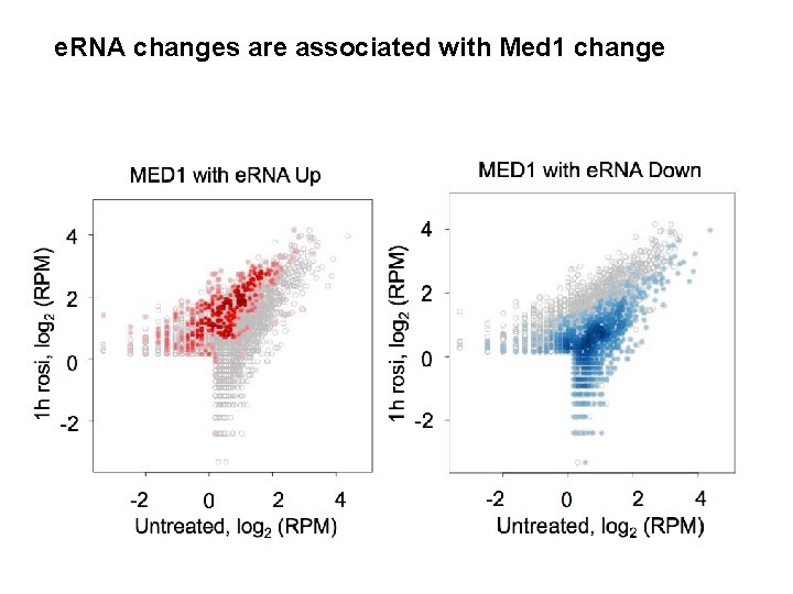 e. RNA changes are associated with Med 1 change 