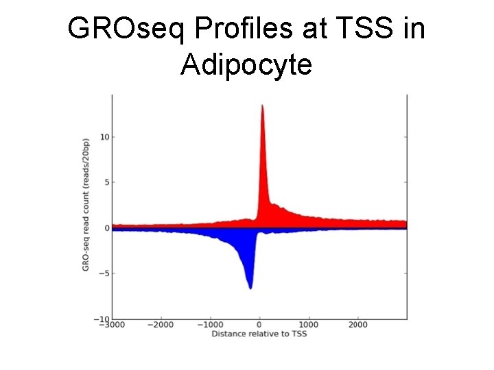 GROseq Profiles at TSS in Adipocyte 