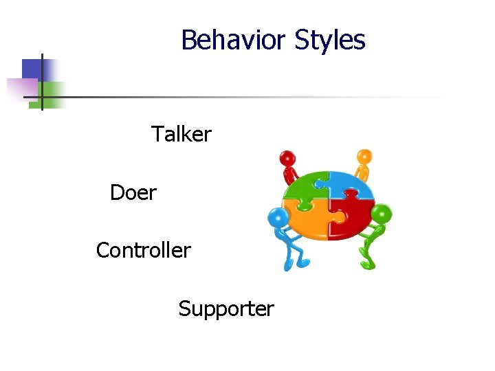 Behavior Styles Talker Doer Controller Supporter 