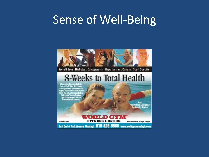 Sense of Well-Being 